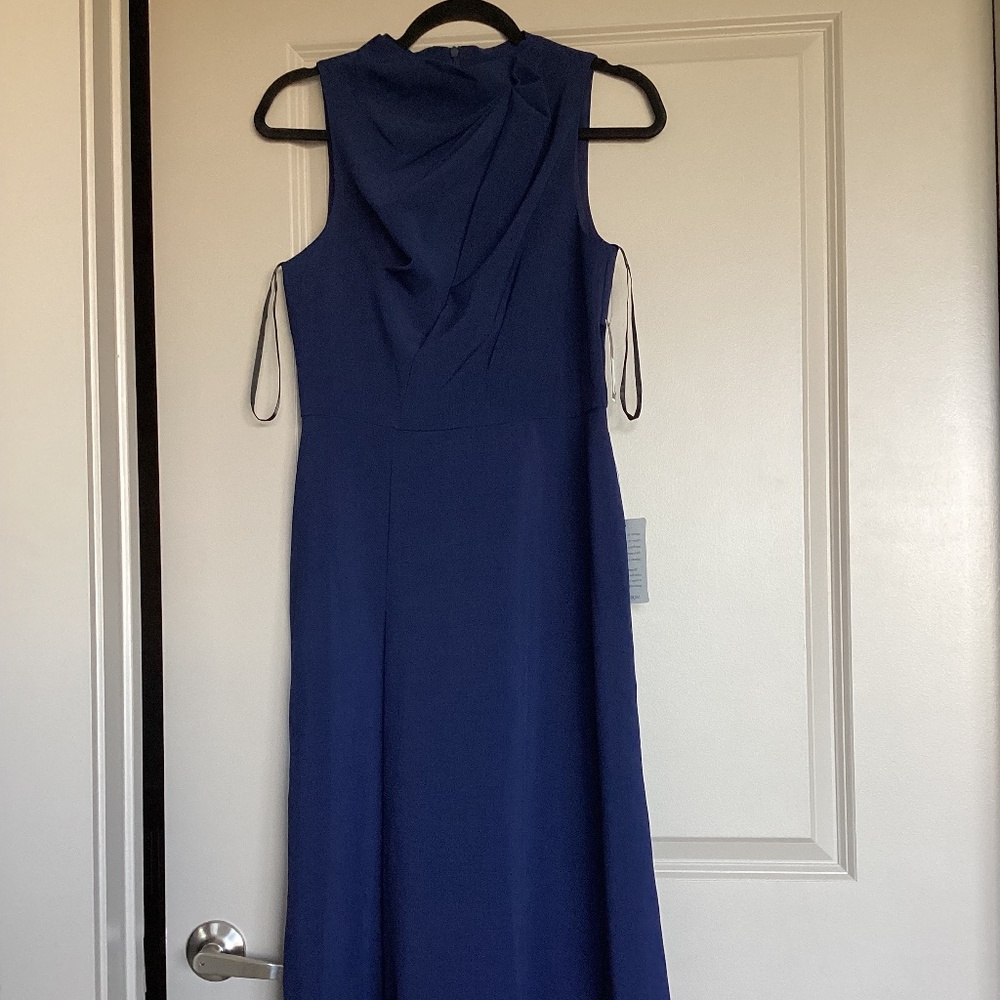 Maggy London Draped Bodice Flared Midi Dress, size 6